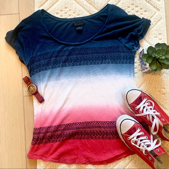 Lucky Brand Tops - Lucky Brand Red White and Blue T-Shirt